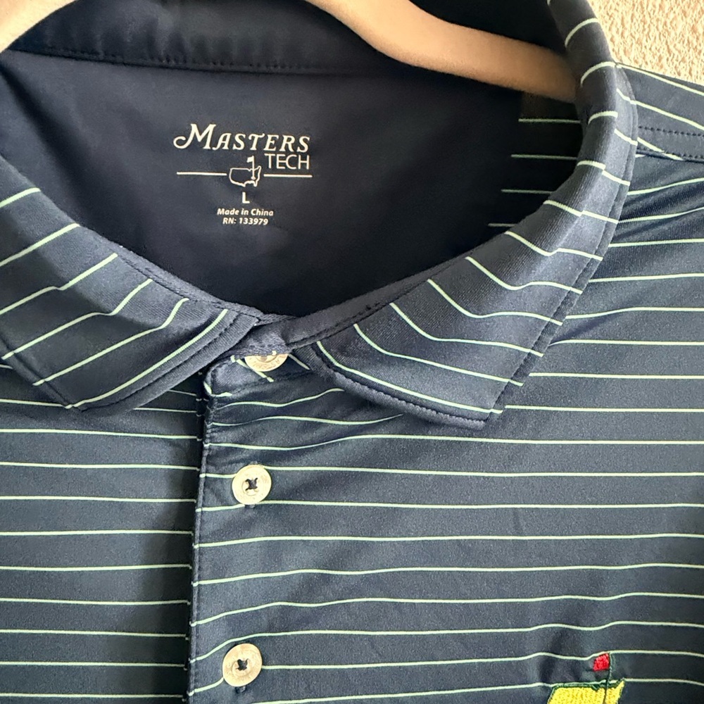 Masters Tech Stripped Collared Shirt - Large - Picture 2 of 3